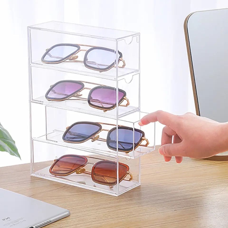 Sunglasses Pull Box, 4 Layers 4 Layers Multi Use Organizer Box , Glasses Acrylic Display Desktop Case, Chic Versatile Desktop Cosmetic Pen Organizer, Transparent Drawer Storage Box, Desktop Stationery Storage Rack Sunglasses Pull Box, 4 Layers 4 Layers Multi Use Organizer Box , Glasses Acrylic Display Desktop Case, Chic Versatile Desktop Cosmetic Pen Organizer, Transparent Drawer Storage Box, Desktop Stationery Storage Rack